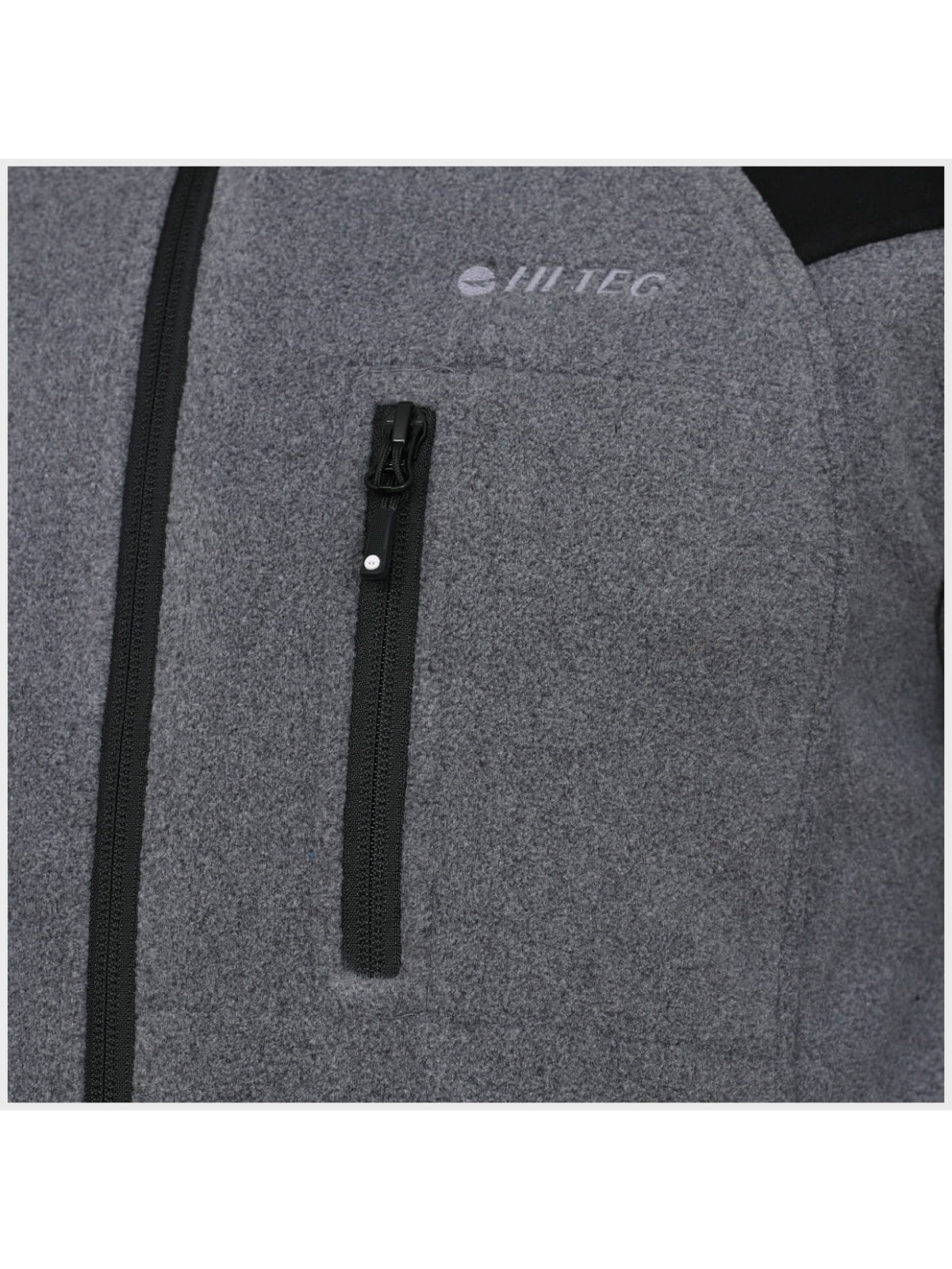 HI-TEC Bluza męska polarowa rozpinana Monar szaro-czarna 3XL