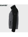 HI-TEC Bluza męska polarowa rozpinana Monar szaro-czarna 3XL