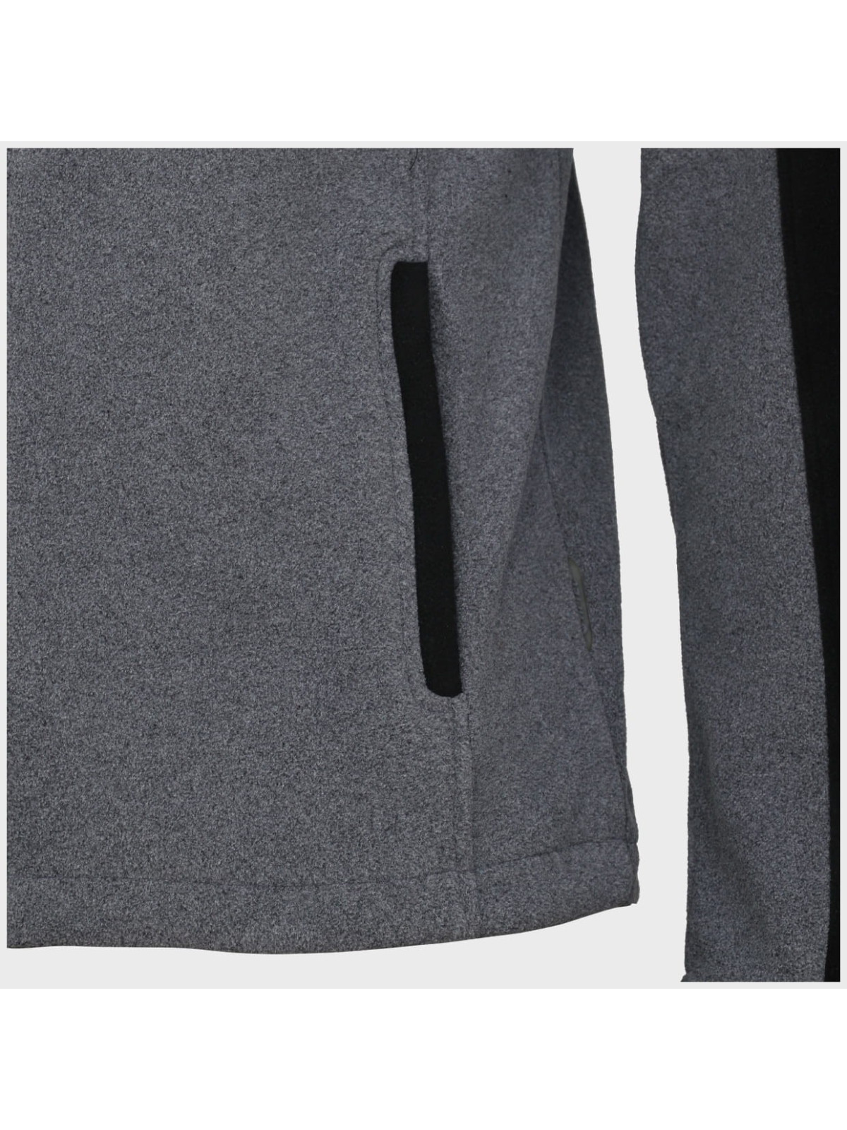 HI-TEC Bluza męska polarowa rozpinana Monar szaro-czarna 3XL