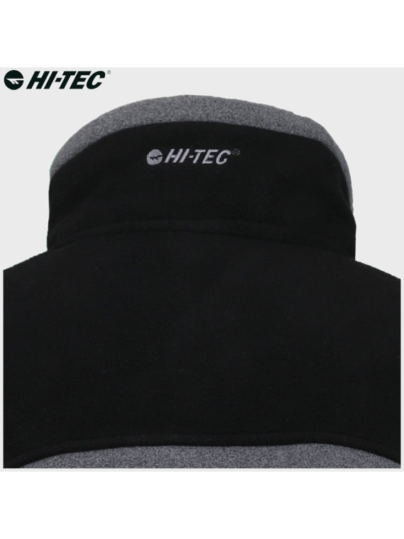 HI-TEC Bluza męska polarowa rozpinana Monar szaro-czarna 3XL