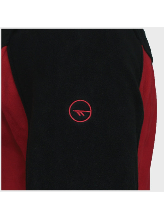 HI-TEC Bluza męska polarowa rozpinana Monar czerwono-czarna 3XL