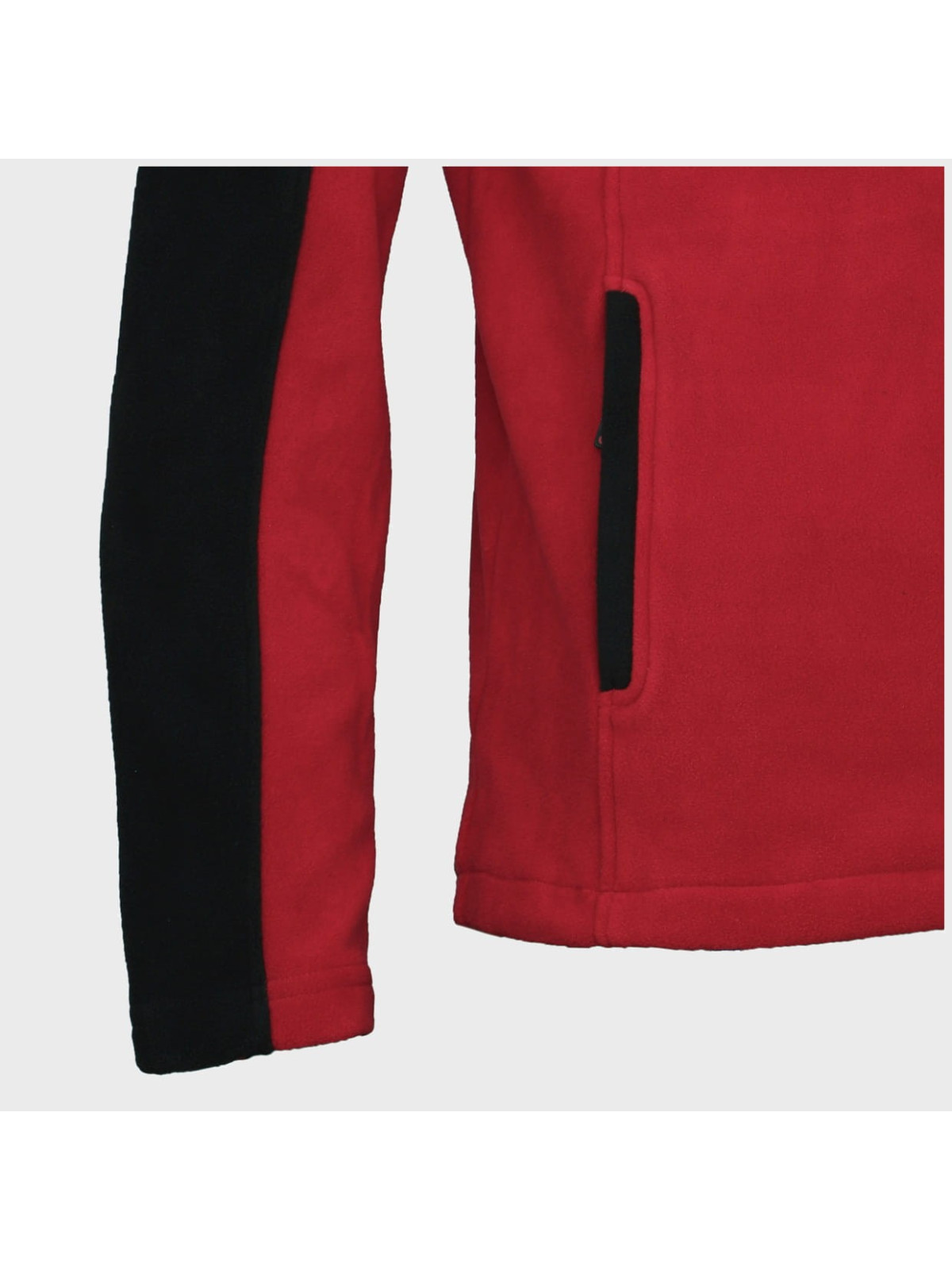 HI-TEC Bluza męska polarowa rozpinana Monar czerwono-czarna 3XL