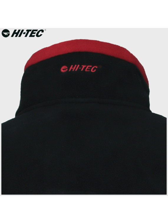 HI-TEC Bluza męska polarowa rozpinana Monar czerwono-czarna 3XL