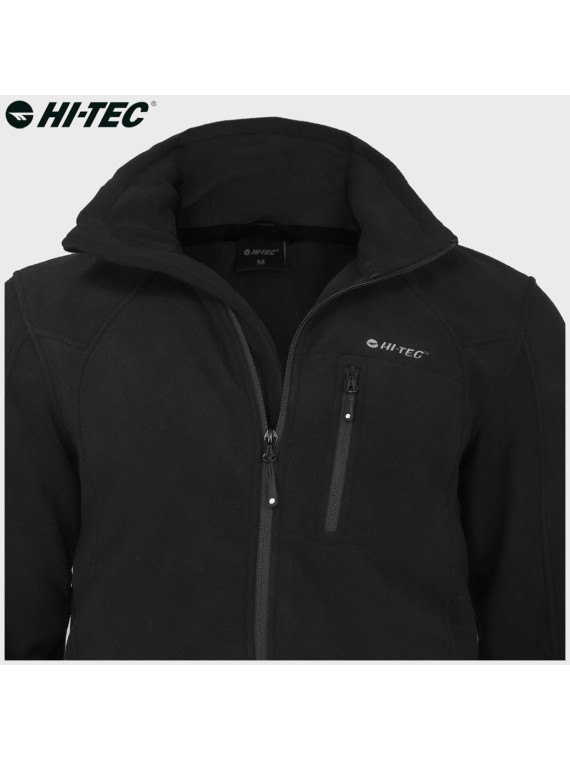 HI-TEC Bluza męska polarowa rozpinana Monar czarna L