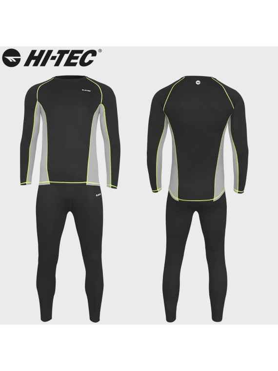 HI-TEC BIELIZNA TERMOAKTYWNA KAMO CZARNO-LIMONKOWA XXL