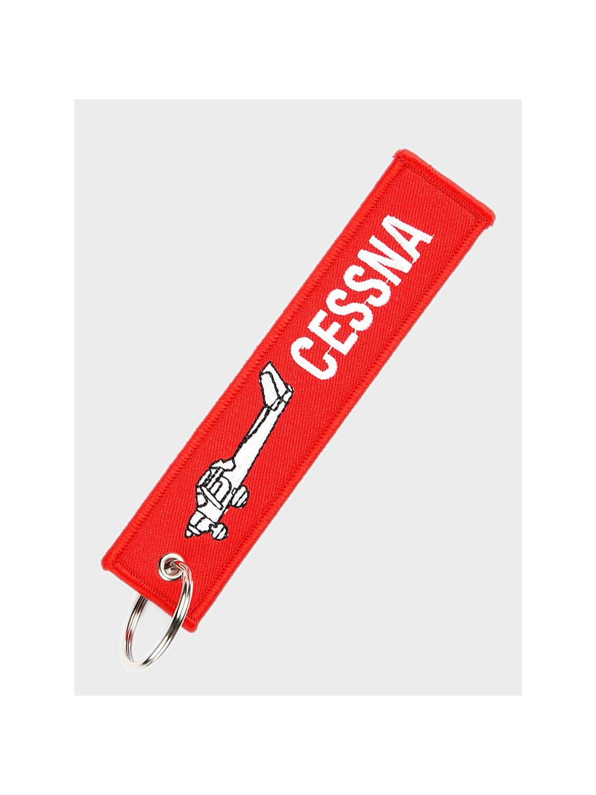 FOSTEX GARMENTS Brelok Lotniczy REMOVE BEFORE FLIGHT Cesna Czerwony