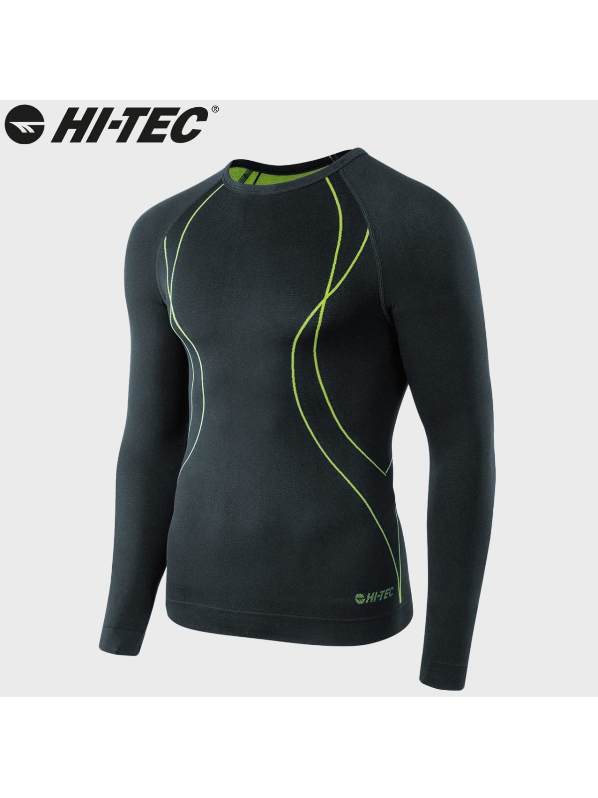 HI-TEC BLUZA TERMOAKTYWNA IKAR CZARNO-LIMONKOWA XXL