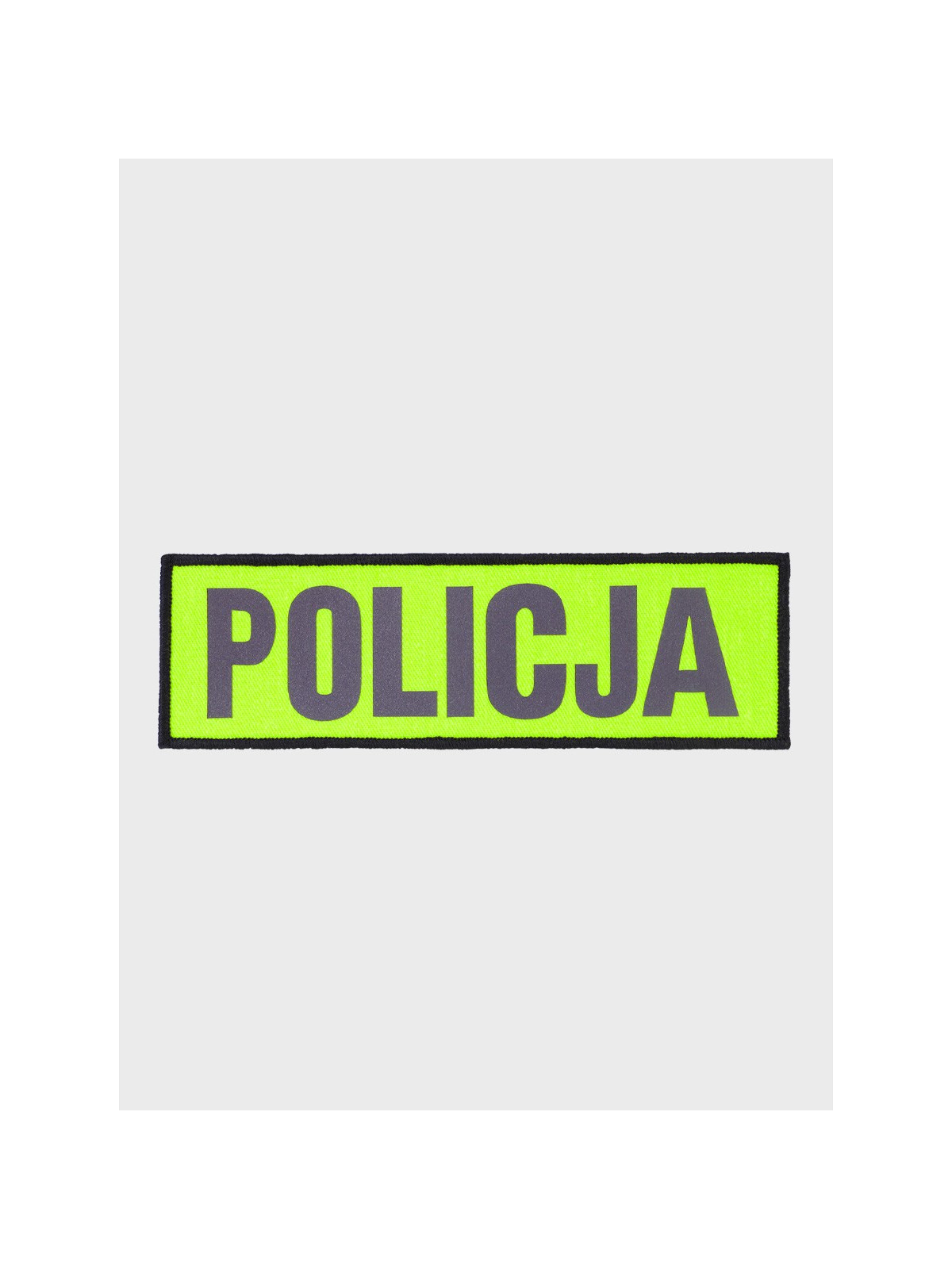 SPIN Naszywka emblemat POLICJA 50x165mm odblaskowa rzep żółta