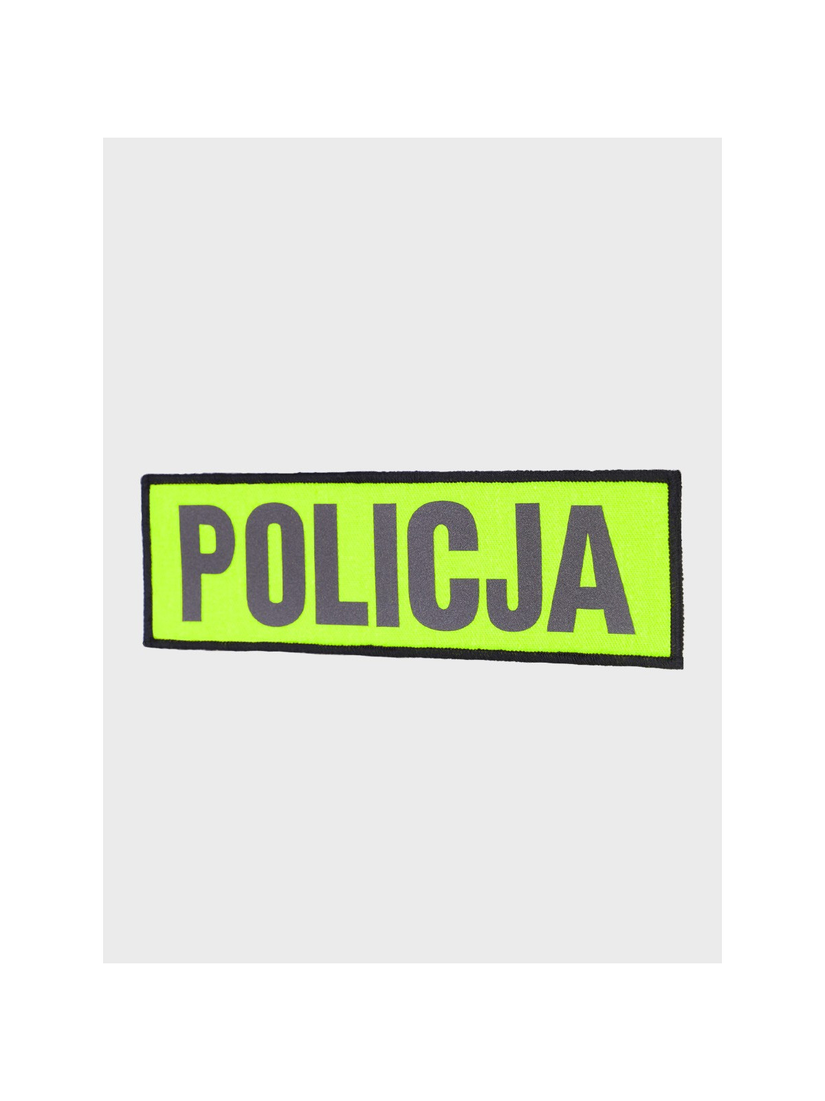 SPIN Naszywka emblemat POLICJA 50x165mm odblaskowa rzep żółta
