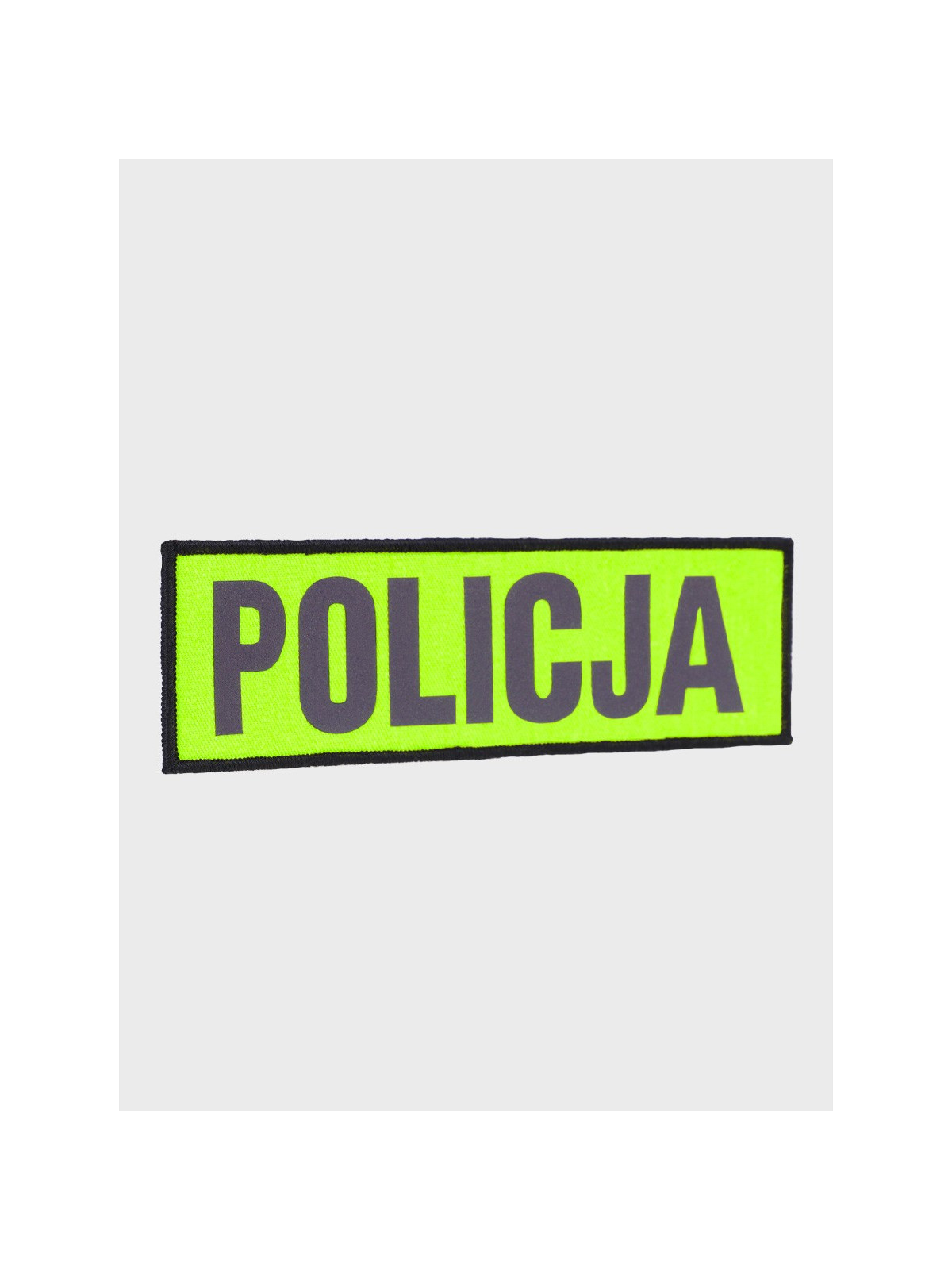 SPIN Naszywka emblemat POLICJA 50x165mm odblaskowa rzep żółta