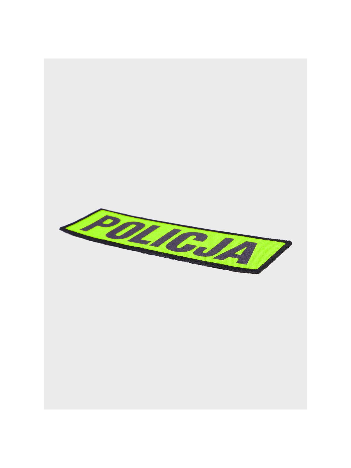 SPIN Naszywka emblemat POLICJA 50x165mm odblaskowa rzep żółta