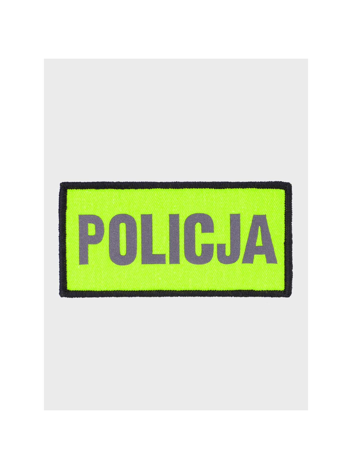 SPIN Naszywka emblemat POLICJA 50x100mm odblaskowa rzep żółta