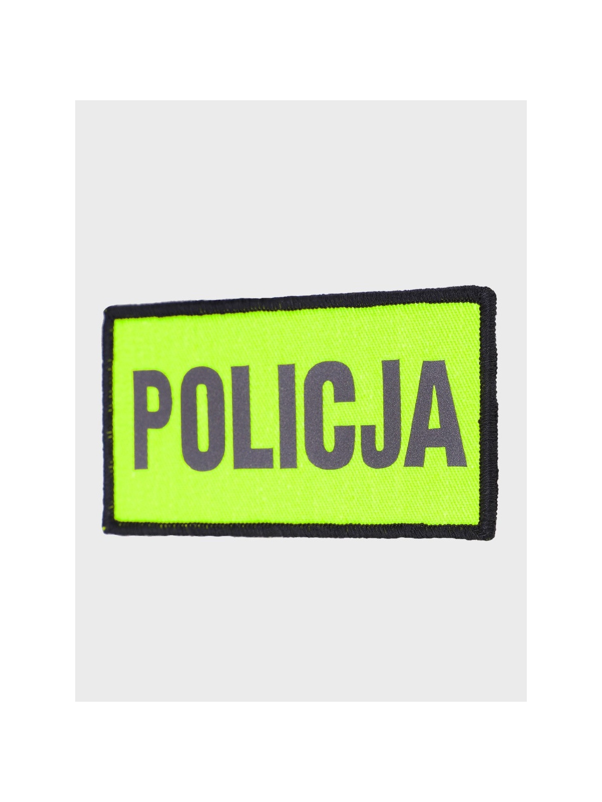 SPIN Naszywka emblemat POLICJA 50x100mm odblaskowa rzep żółta