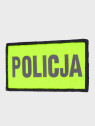 SPIN Naszywka emblemat POLICJA 50x100mm odblaskowa rzep żółta