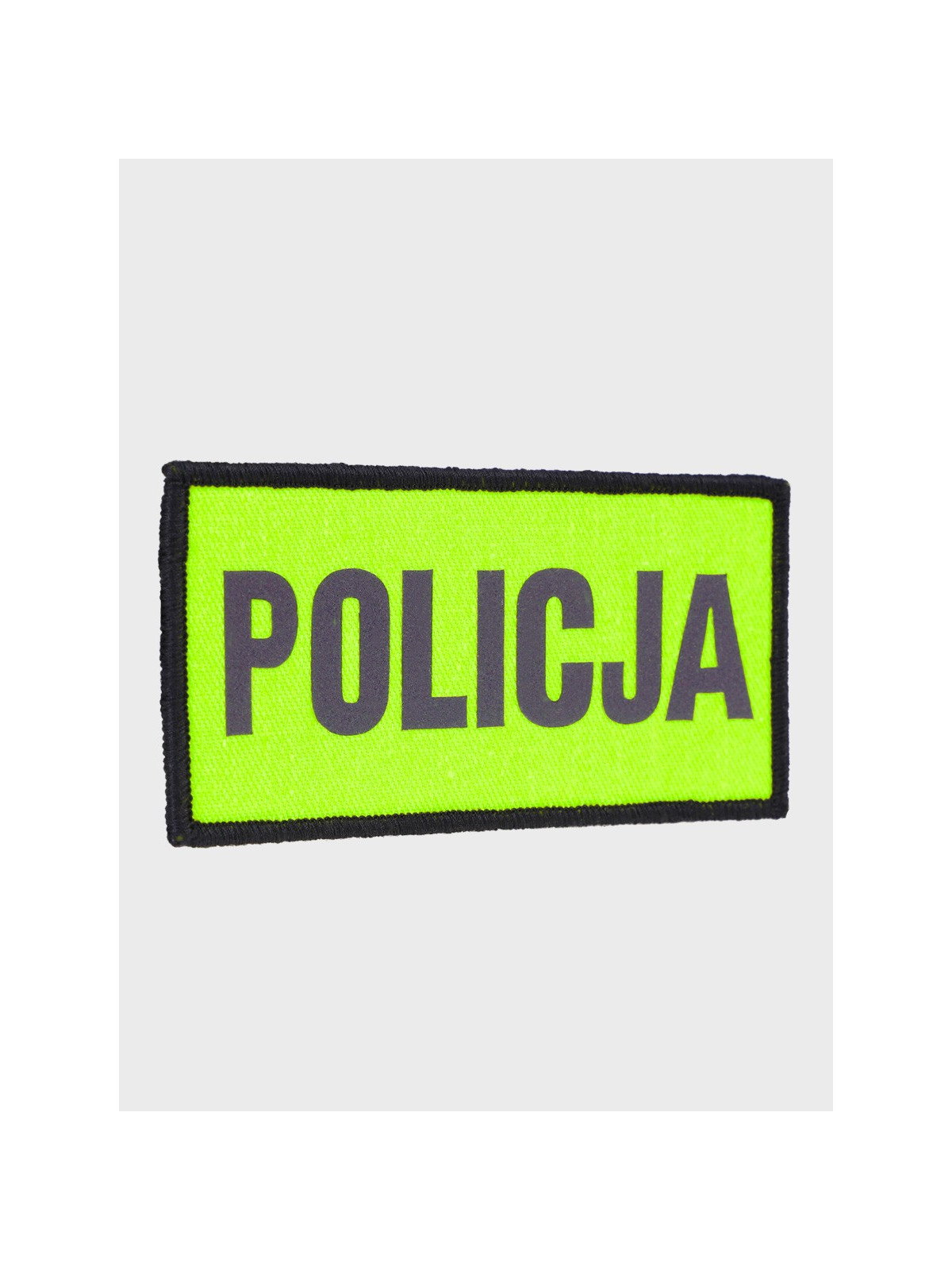 SPIN Naszywka emblemat POLICJA 50x100mm odblaskowa rzep żółta