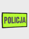 SPIN Naszywka emblemat POLICJA 50x100mm odblaskowa rzep żółta