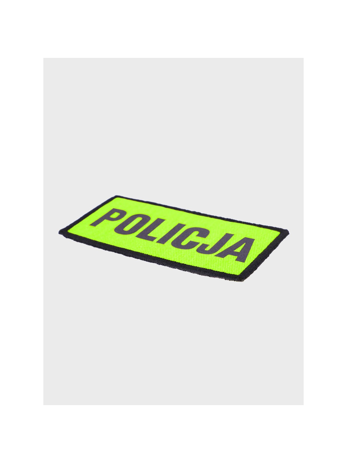 SPIN Naszywka emblemat POLICJA 50x100mm odblaskowa rzep żółta