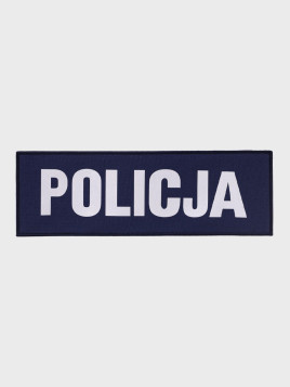 SPIN Naszywka Emblemat POLICJA 100x300mm ODBLASKOWA Rzep Granatowa