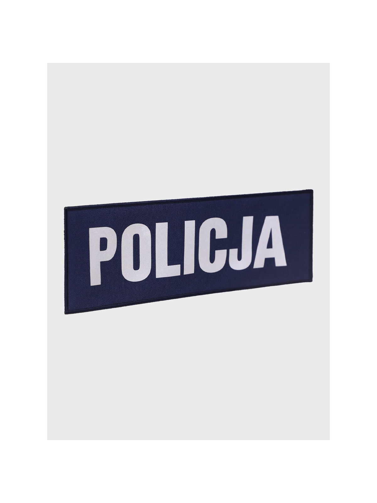 SPIN Naszywka Emblemat POLICJA 100x300mm ODBLASKOWA Rzep Granatowa