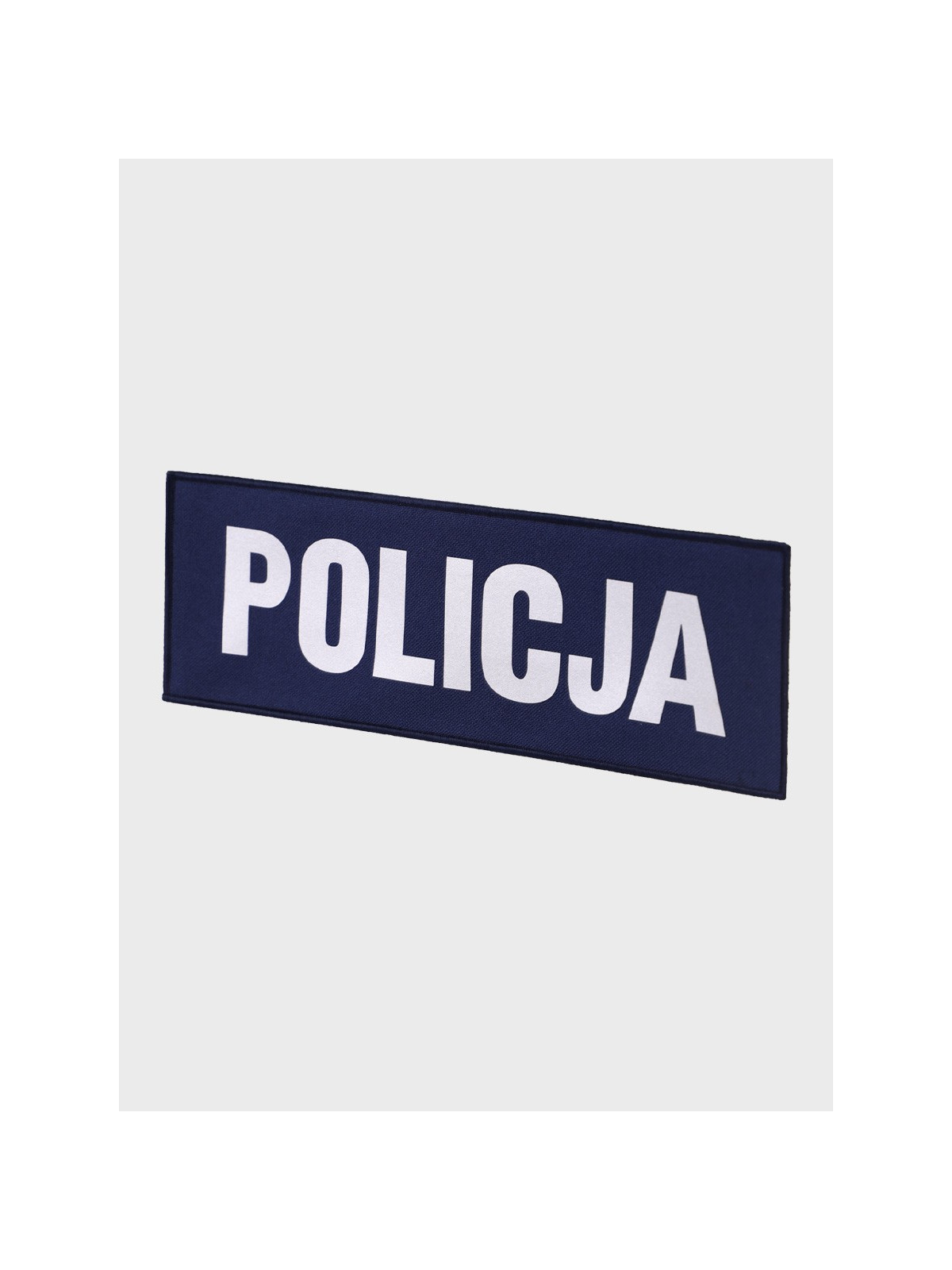 SPIN Naszywka Emblemat POLICJA 100x300mm ODBLASKOWA Rzep Granatowa