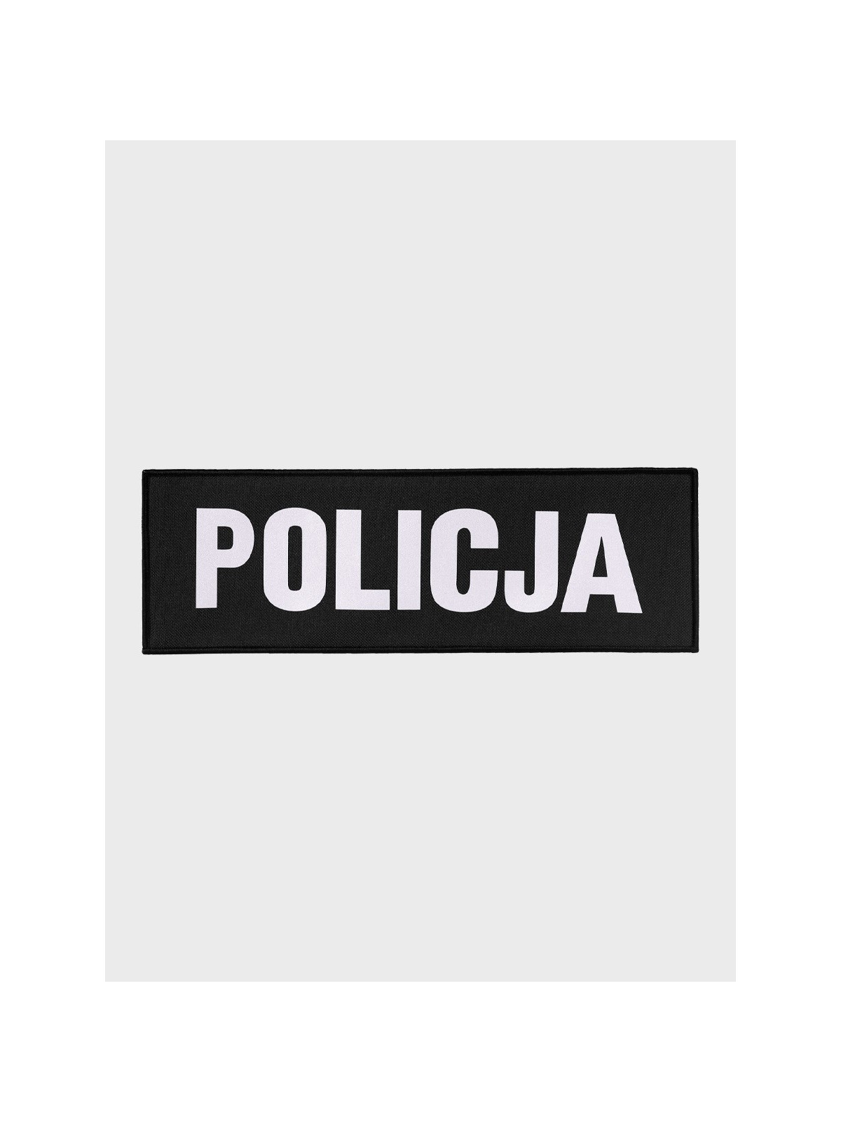 SPIN Naszywka Emblemat POLICJA 100x300mm ODBLASKOWA Rzep Czarna