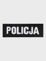 SPIN Naszywka Emblemat POLICJA 100x300mm ODBLASKOWA Rzep Czarna