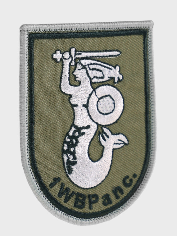 SPIN 1 Warszawska Brygada Pancerna 1WBPanc. Naszywka z Rzepem WP Gaszona 