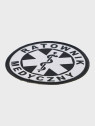 SPIN EMBLEMAT NASZYWKA Ratownik Medyczny NA RZEP 90x90 mm ODBLASKOWY CZARNY