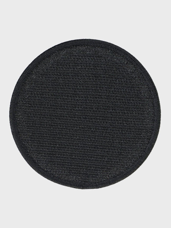 SPIN EMBLEMAT NASZYWKA Ratownik Medyczny NA RZEP 90x90 mm ODBLASKOWY CZARNY