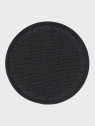 SPIN EMBLEMAT NASZYWKA Ratownik Medyczny NA RZEP 90x90 mm ODBLASKOWY CZARNY