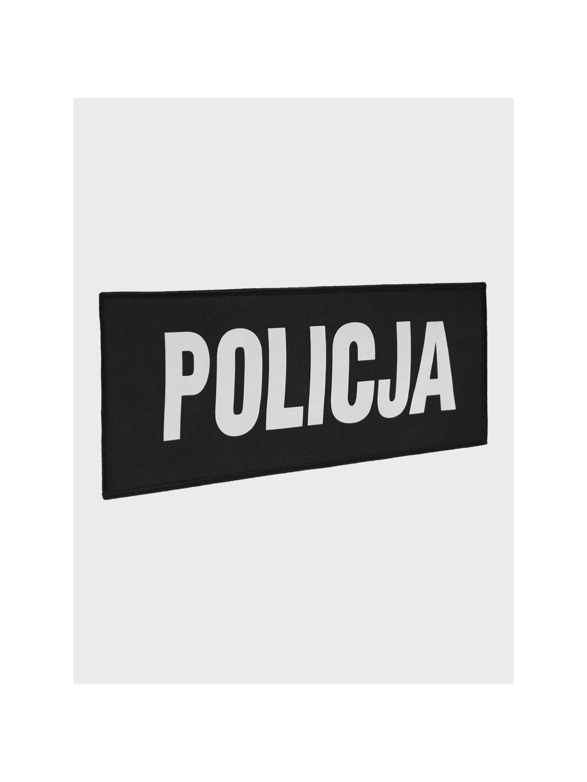 SPIN Naszywka Emblemat POLICJA 100x260mm ODBLASKOWA Rzep Czarna