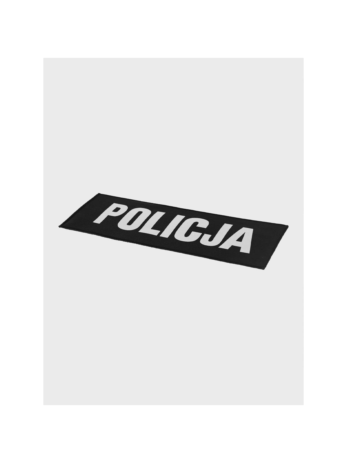 SPIN Naszywka Emblemat POLICJA 100x260mm ODBLASKOWA Rzep Czarna