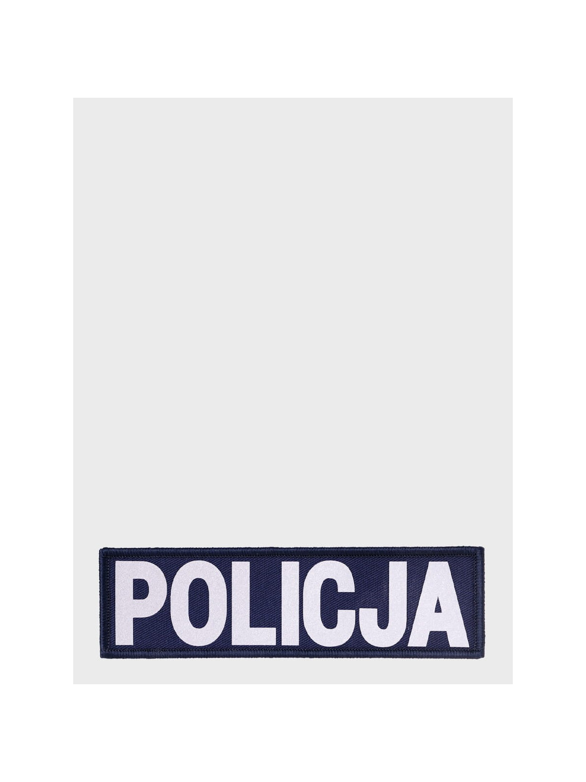 SPIN Naszywka Emblemat POLICJA 40x140mm ODBLASKOWA Rzep Granatowa