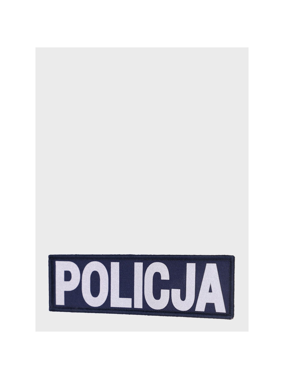 SPIN Naszywka Emblemat POLICJA 40x140mm ODBLASKOWA Rzep Granatowa