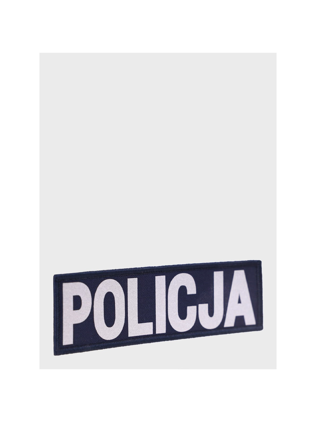SPIN Naszywka Emblemat POLICJA 40x140mm ODBLASKOWA Rzep Granatowa