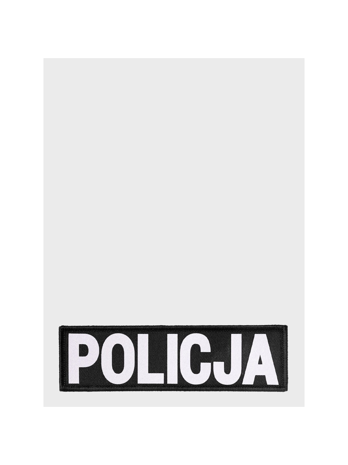 SPIN Naszywka Emblemat POLICJA 40x140mm ODBLASKOWA Rzep Czarna