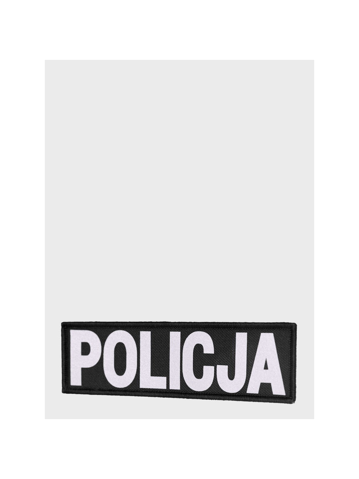 SPIN Naszywka Emblemat POLICJA 40x140mm ODBLASKOWA Rzep Czarna
