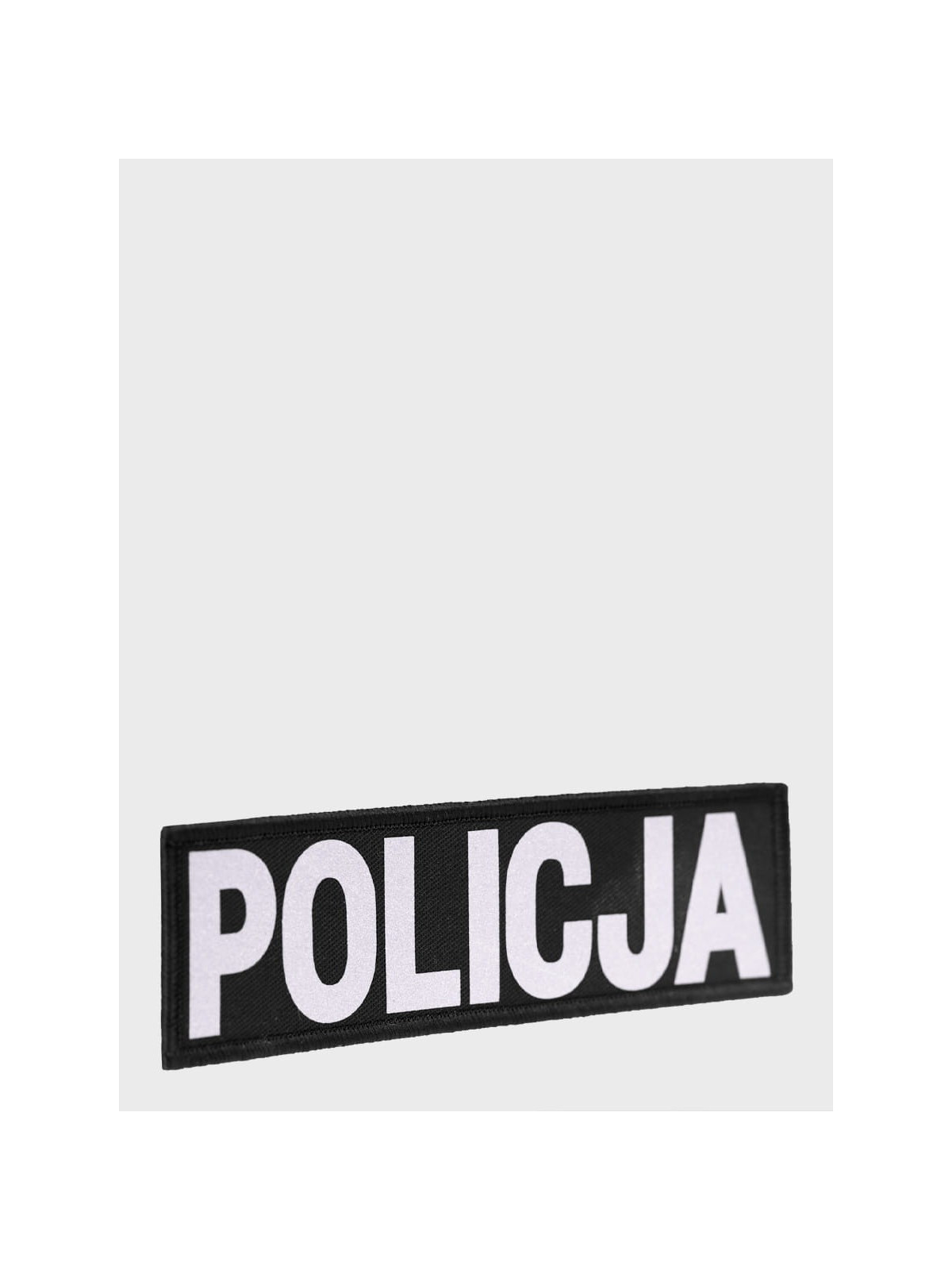 SPIN Naszywka Emblemat POLICJA 40x140mm ODBLASKOWA Rzep Czarna
