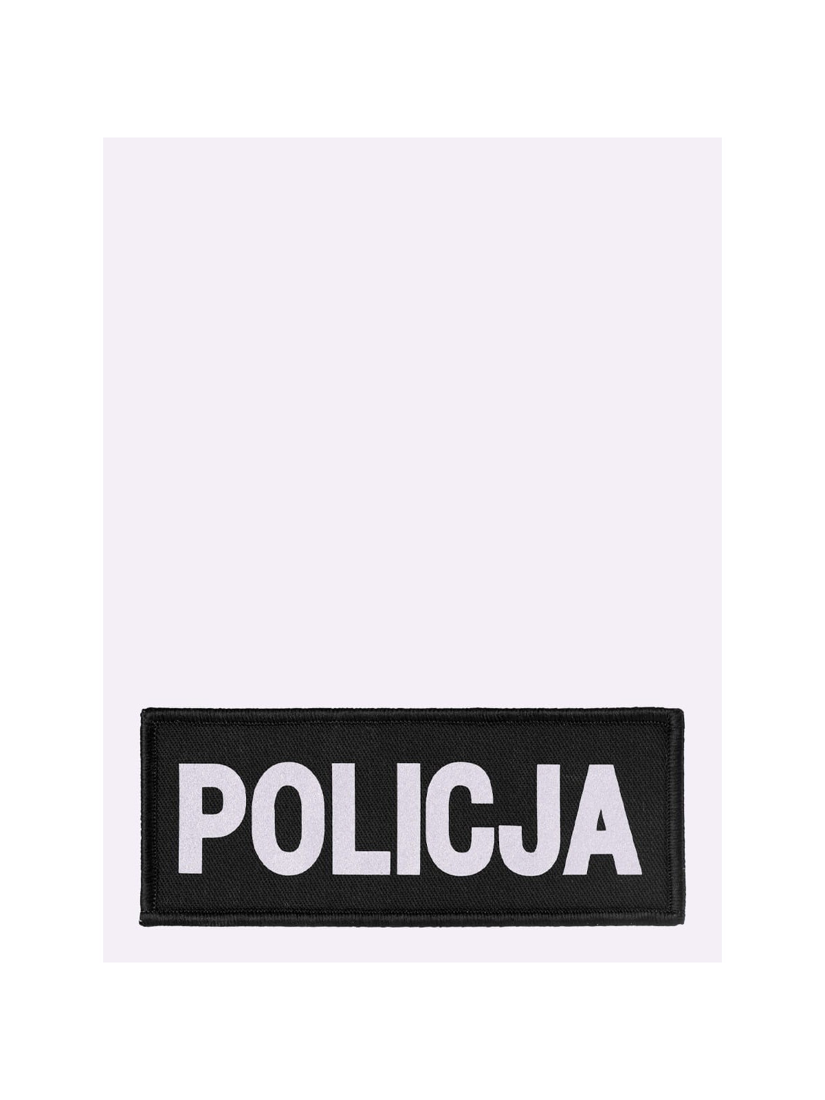SPIN Naszywka Emblemat POLICJA 50x125mm ODBLASKOWA Rzep Czarna