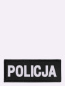 SPIN Naszywka Emblemat POLICJA 50x125mm ODBLASKOWA Rzep Czarna