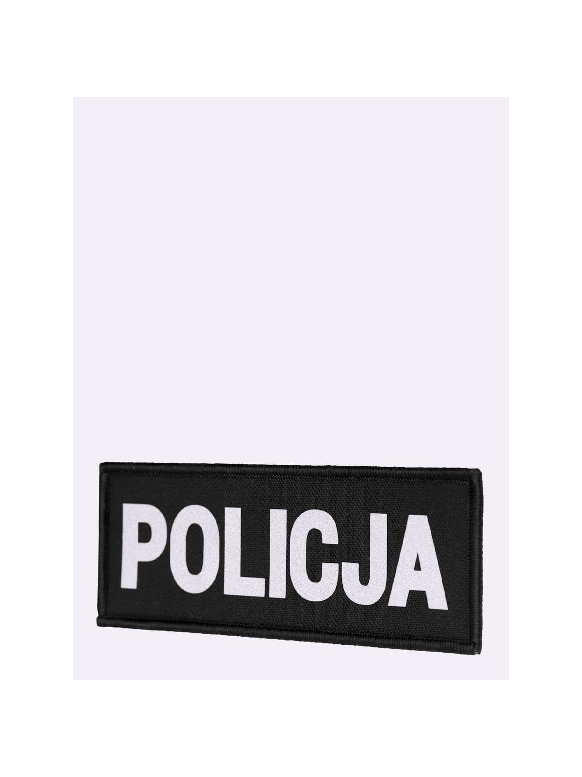 SPIN Naszywka Emblemat POLICJA 50x125mm ODBLASKOWA Rzep Czarna