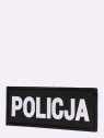 SPIN Naszywka Emblemat POLICJA 50x125mm ODBLASKOWA Rzep Czarna