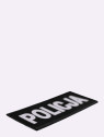 SPIN Naszywka Emblemat POLICJA 50x125mm ODBLASKOWA Rzep Czarna