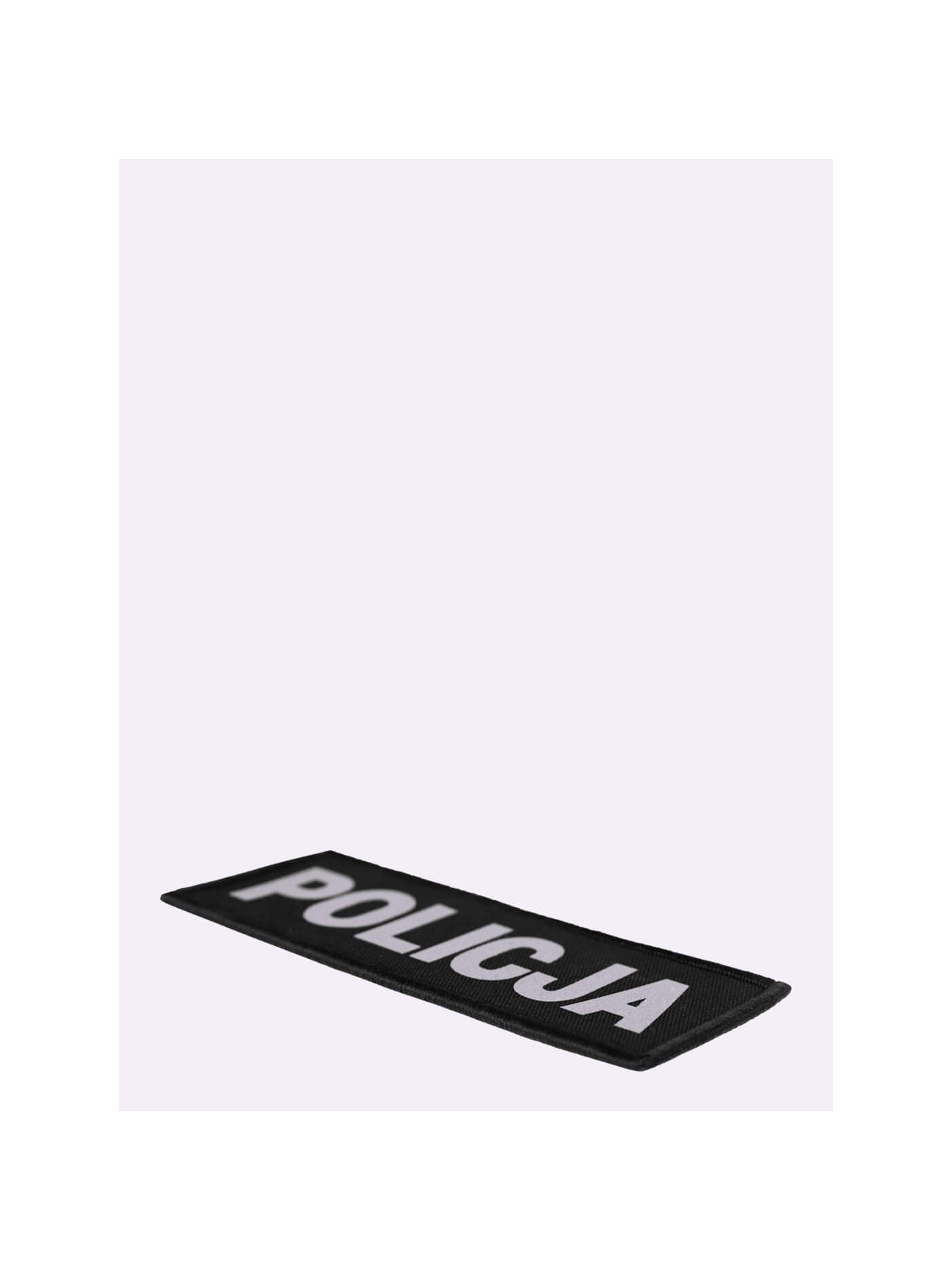 SPIN Naszywka Emblemat POLICJA 50x125mm ODBLASKOWA Rzep Czarna