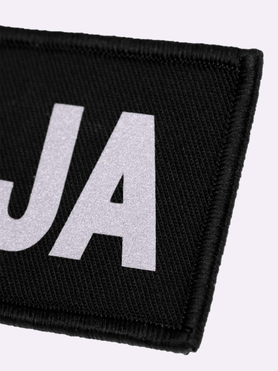 SPIN Naszywka Emblemat POLICJA 50x125mm ODBLASKOWA Rzep Czarna