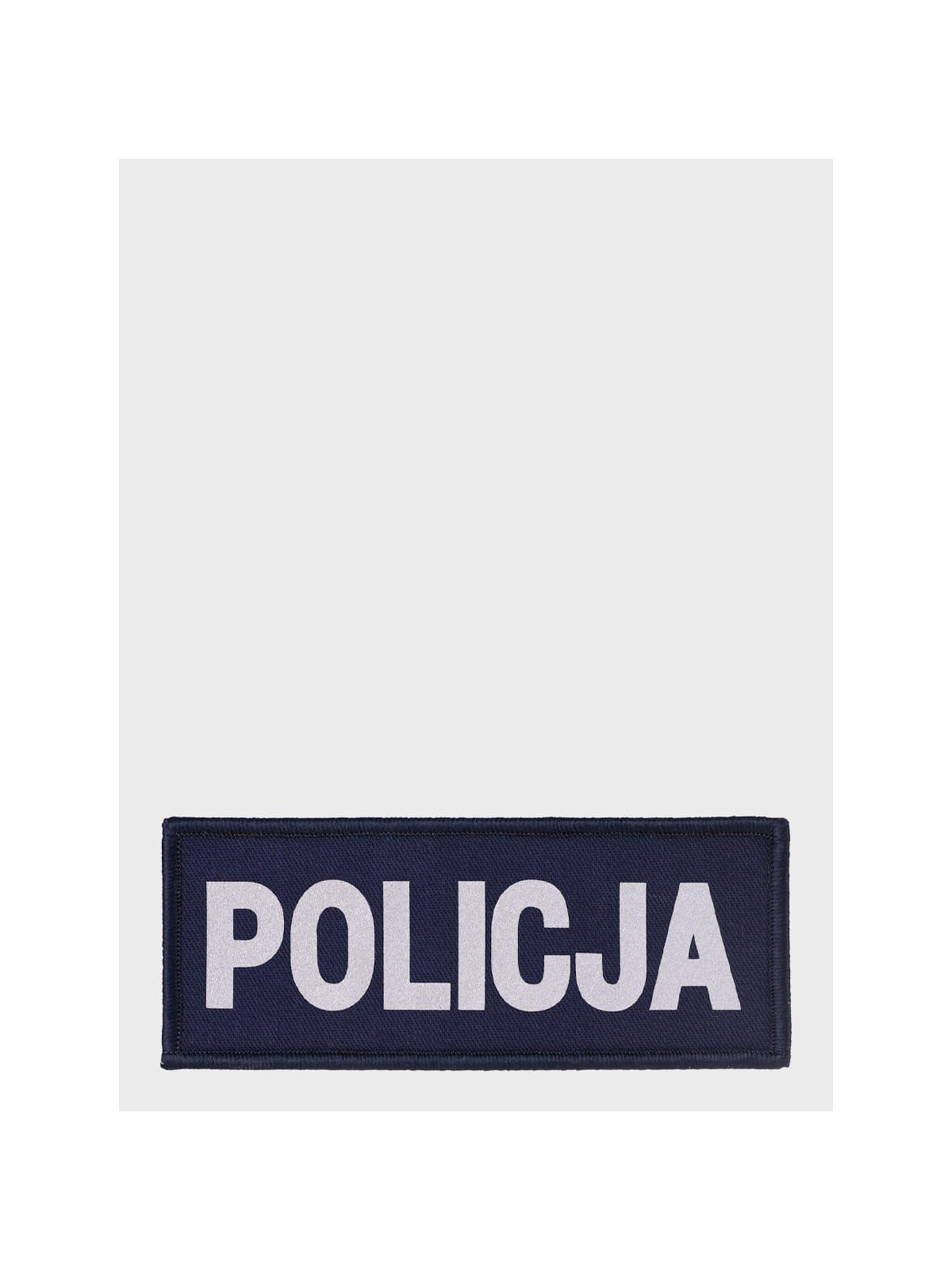 SPIN Naszywka Emblemat POLICJA 50x125mm ODBLASKOWA Rzep Granatowa