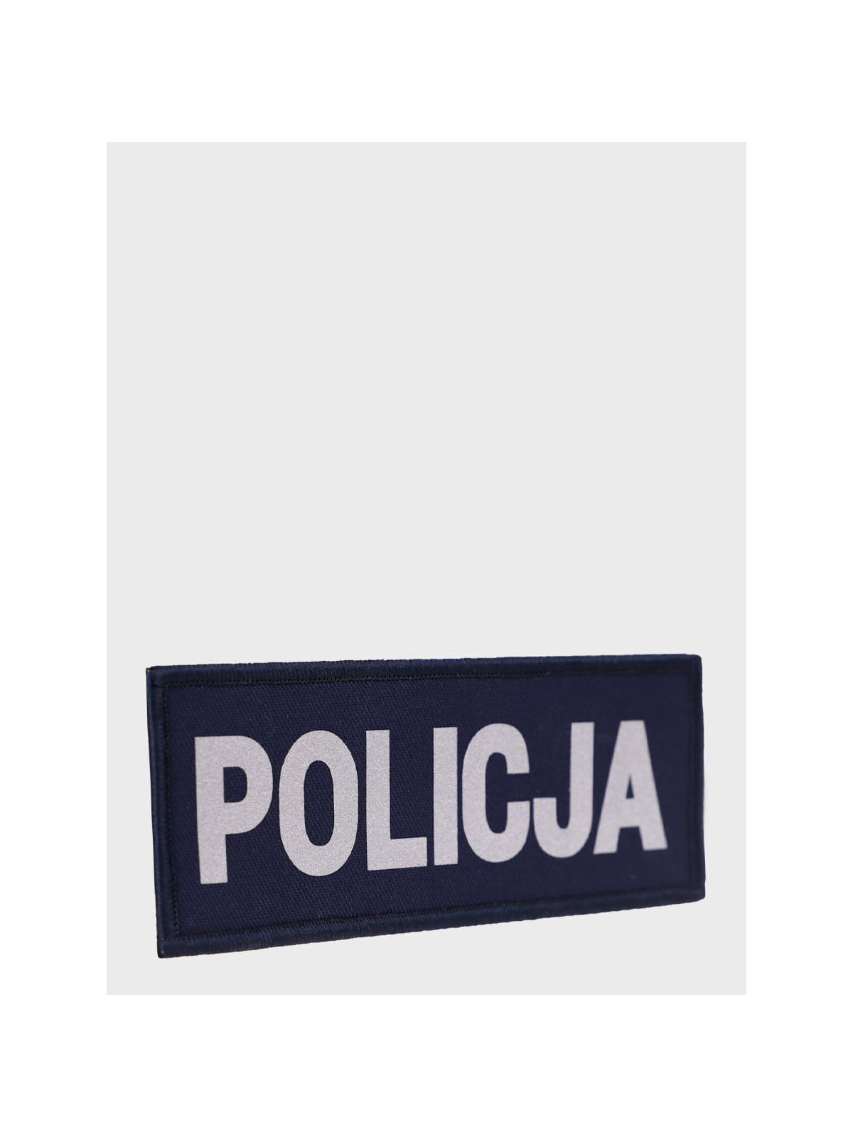 SPIN Naszywka Emblemat POLICJA 50x125mm ODBLASKOWA Rzep Granatowa