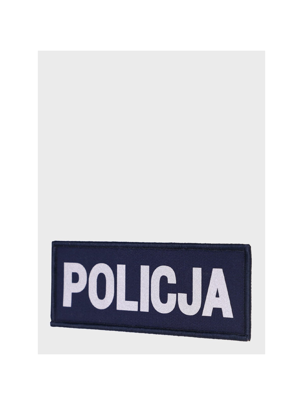 SPIN Naszywka Emblemat POLICJA 50x125mm ODBLASKOWA Rzep Granatowa