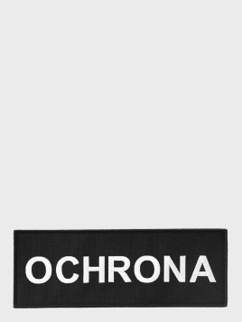 SPIN EMBLEMAT NASZYWKA OCHRONA 220X80MM RZEP CZARNA