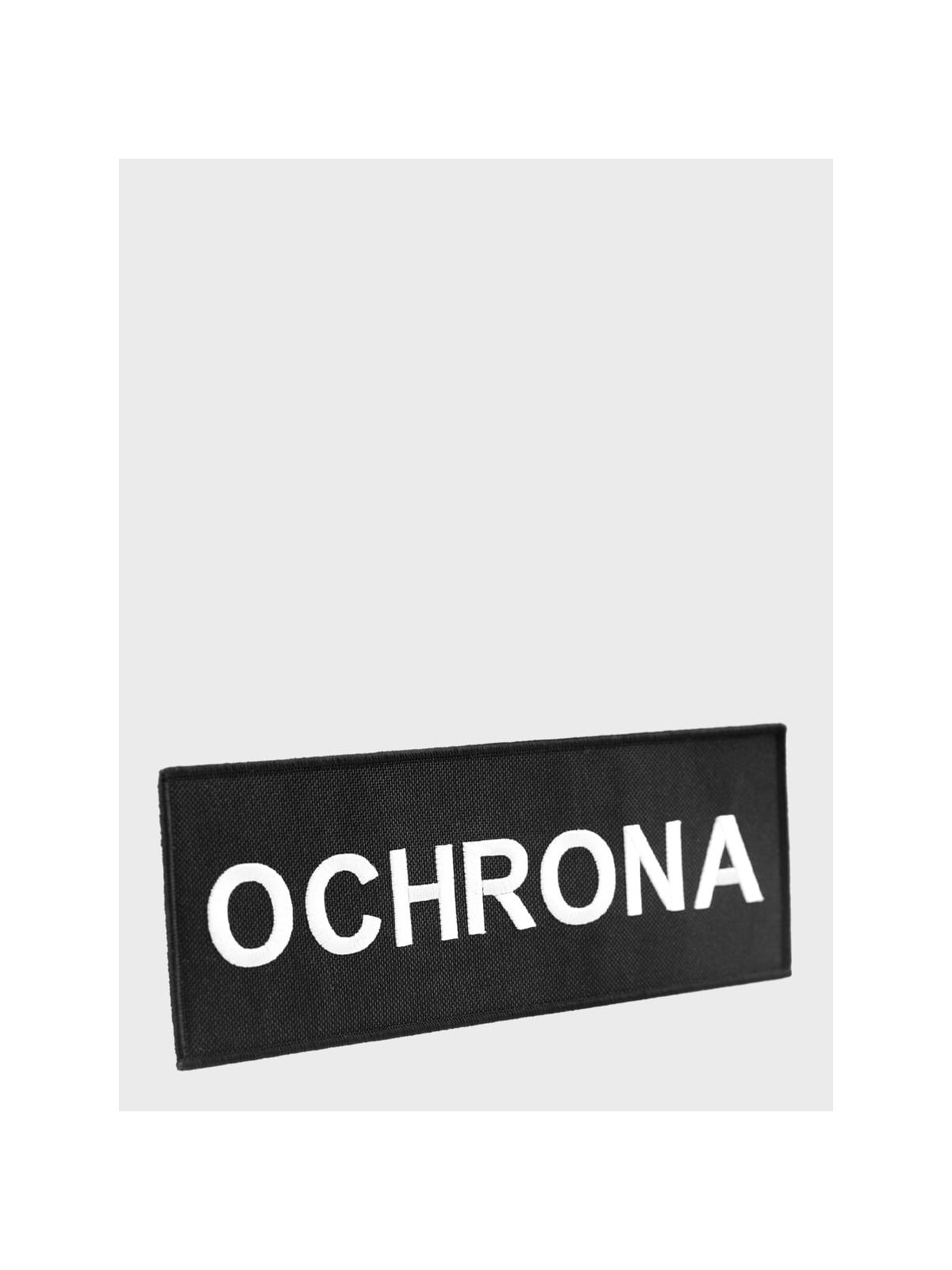 SPIN EMBLEMAT NASZYWKA OCHRONA 220X80MM RZEP CZARNA